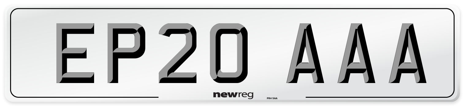 EP20 AAA Number Plate from New Reg